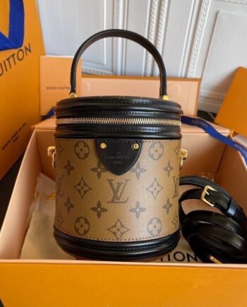 กระเป๋าหลุยวิตตรอง 2023 แท้ Louis Vuitton กระเป๋าถือ Cannes presbyopic การจับคู่สีรอบถังกระเป๋าไหล่ กระเป๋าถือหรือสะพายข้าง