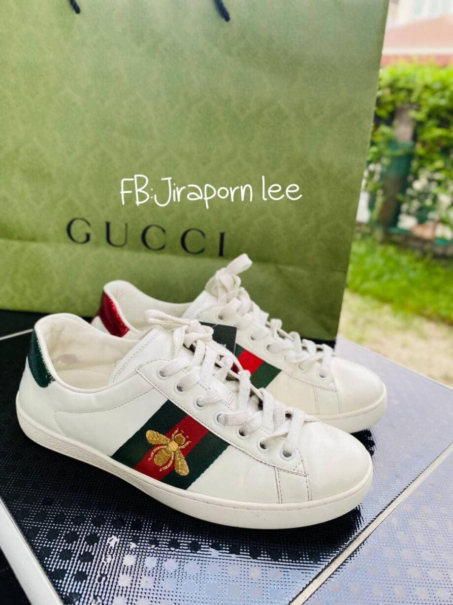 Gucci Ace Embroidered Sneakers ขายรองเท้าแบรนด์เนมราคาถูก