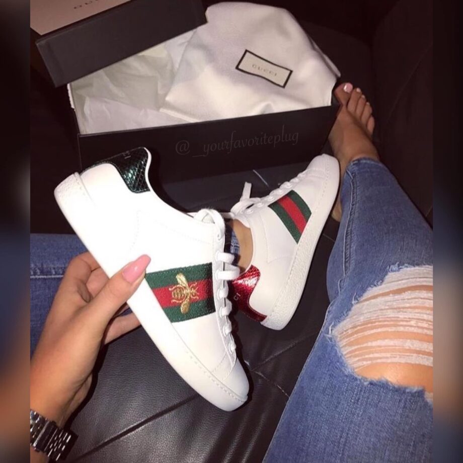 Gucci Ace Embroidered Sneakers ขายรองเท้าแบรนด์เนมราคาถูก