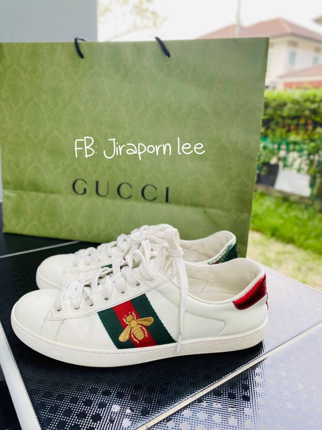 Gucci Ace Embroidered Sneakers ขายรองเท้าแบรนด์เนมราคาถูก