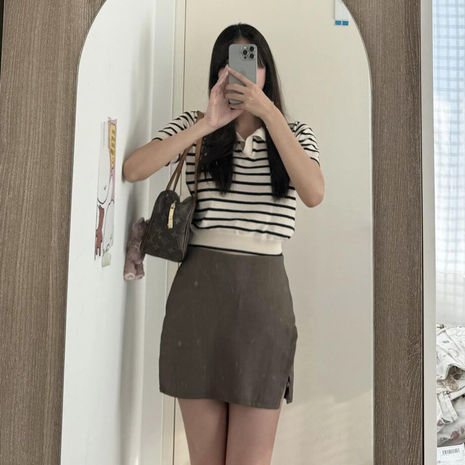 Alice skirt กระโปรง มีซับในกางเกง เอวสูง หน้าหลังเป็นกระโปรง